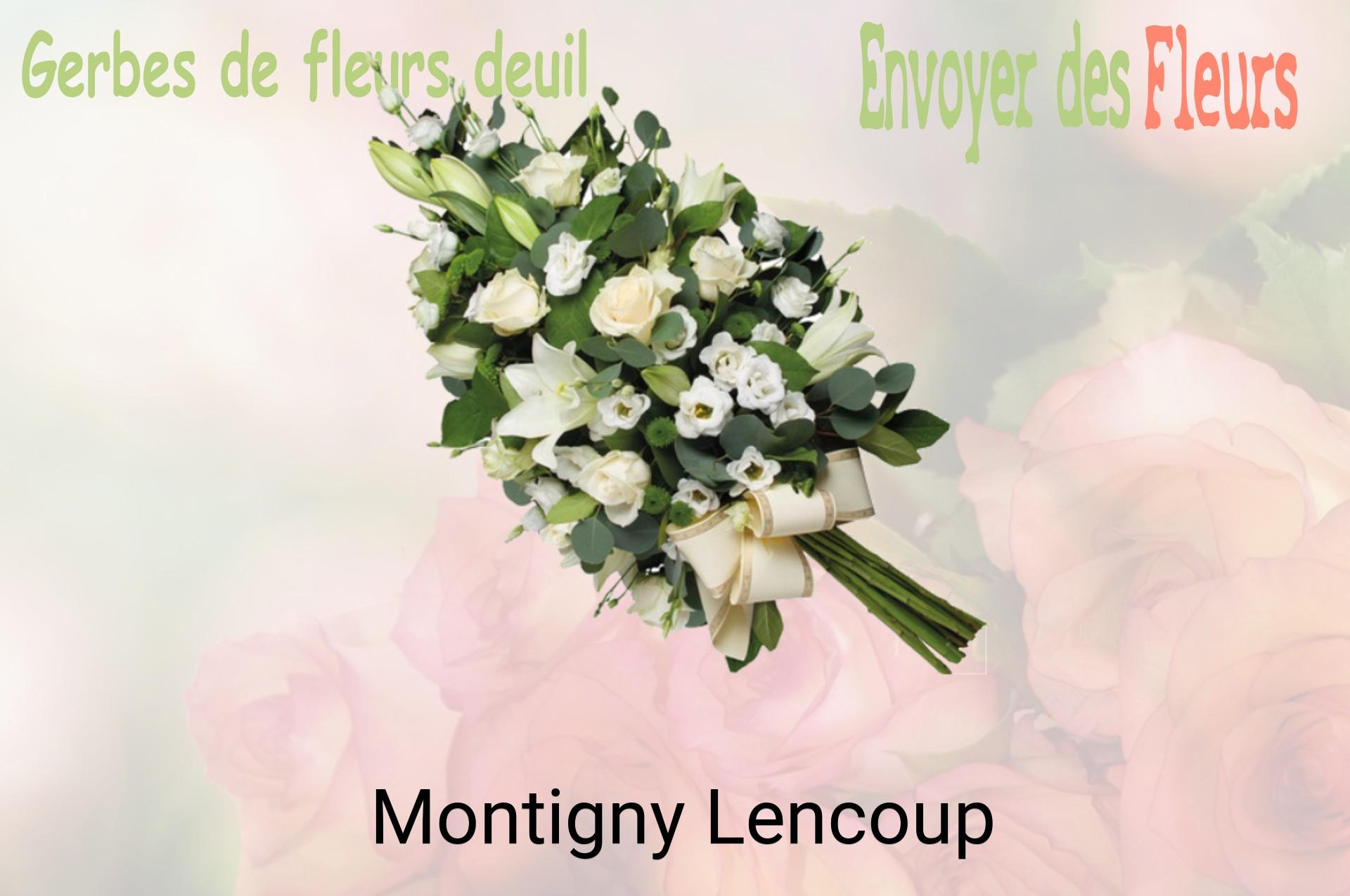 Gerbe de fleurs de deuil livrée à Montigny-Lencoup